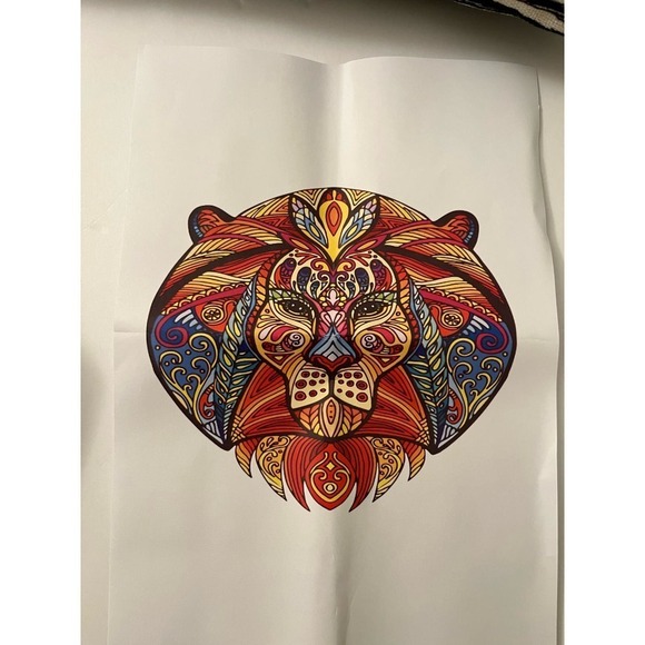 Wooden Jigsaw Colorful Lion A3 Puzzle Laser Cut Vivid Colors Small Size 6x7 in - Picture 6 of 8